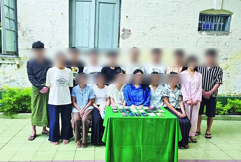 16 Myanmar nationals arrested with online fraud equipment in Kamaryut Township