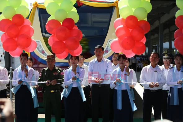 MR launches Nay Pyi Taw-Mandalay rail service with battery-electric locomotives and air-...