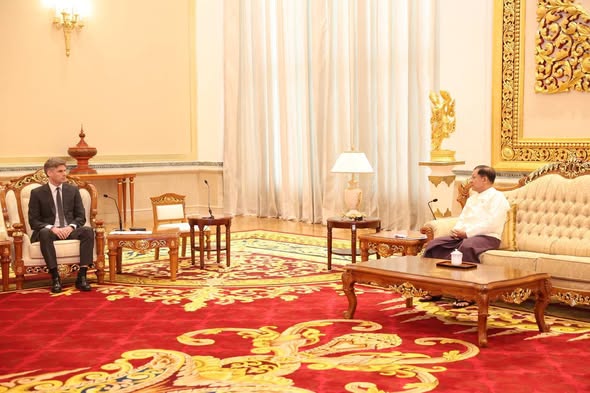 Roscosmos Director General meets Acting President and SSPC Chairman Senior General Min Aung...