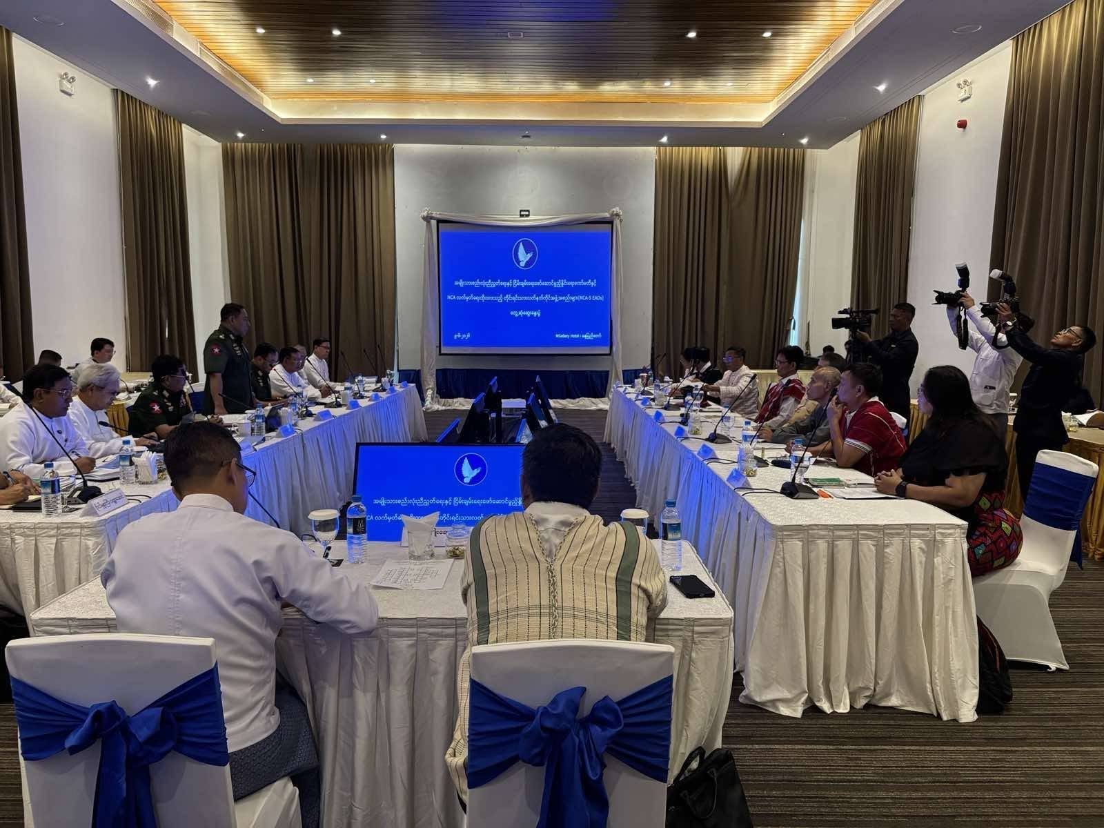 NSPNC and Seven NCA Signatory Ethnic Armed Organizations Hold Informal Peace Talks in Nay Pyi Taw