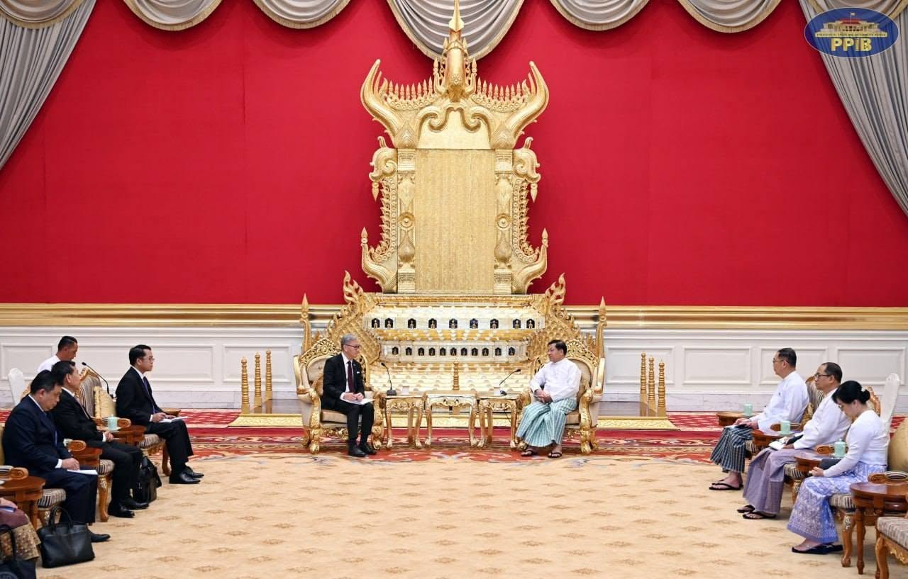 President U Min Aung Hlaing, Laos Deputy PM discuss expanding bilateral cooperation and trade...