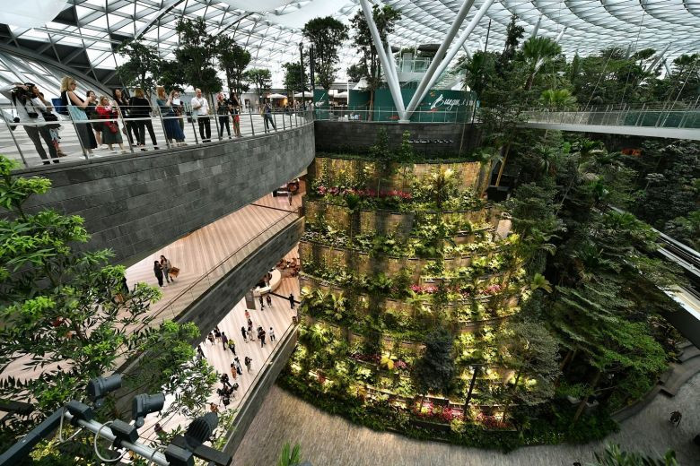 F&B outlets, waterfall a big draw for visitors at Jewel Changi Airport ...