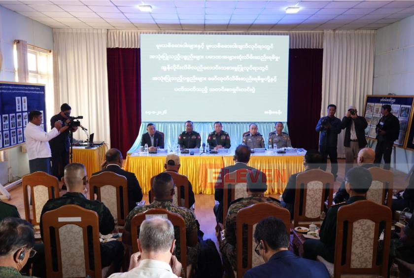 Massive seizure of drug manufacturing materials and online scam equipment in Northern Shan...