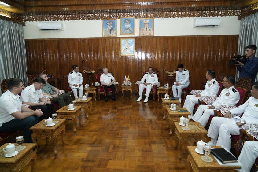 Myanmar, Russia warships reportedly hold joint maritime security exercises at sea