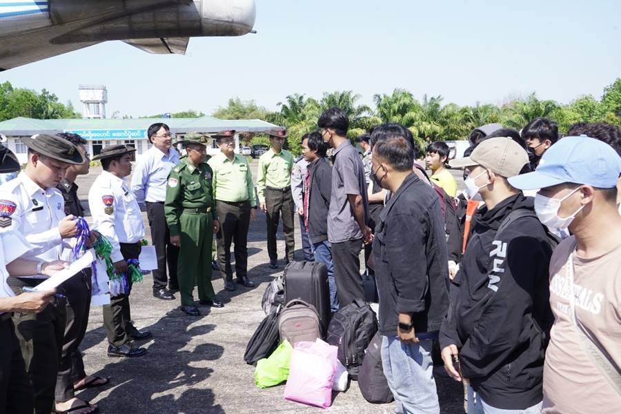 430 Myanmar nationals repatriated from Cambodia in second batch over Online Scam involvement