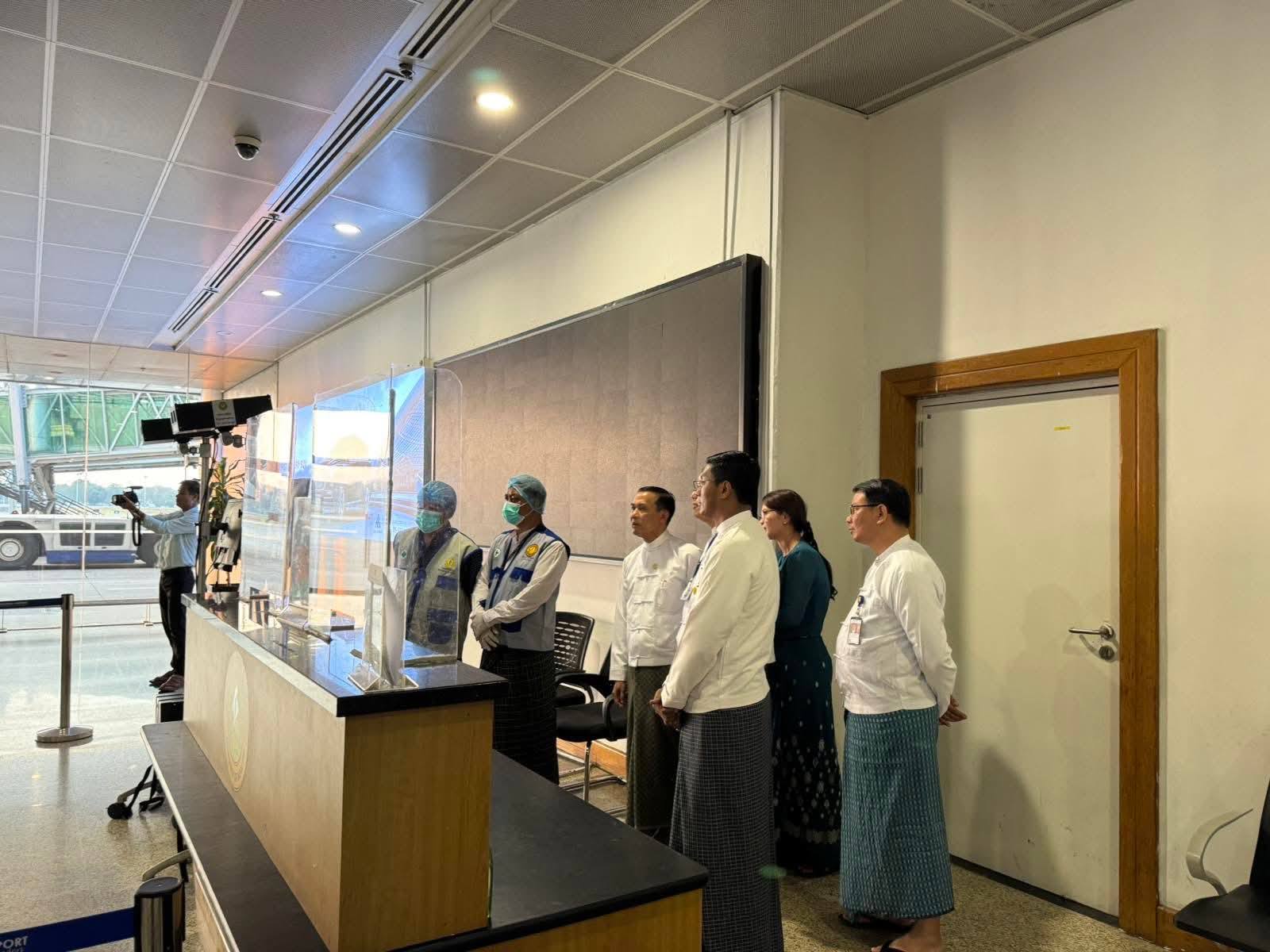 Deputy Health Minister inspects infectious disease surveillance and testing at Yangon International Airport