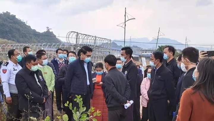 Myanmar ambassador to China inspects border fence near Myanmar-...