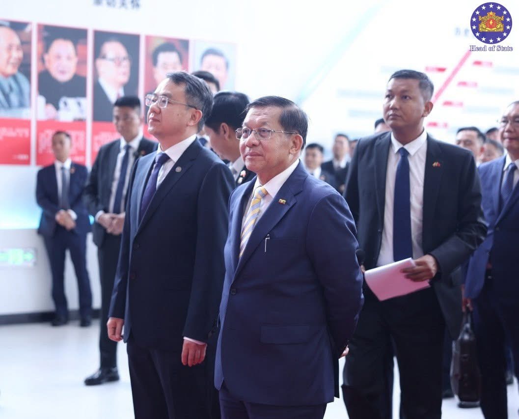Myanmar President Visits China’s Aerospace City During State...