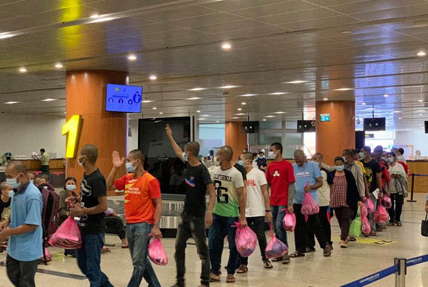 Myanmar detainees from Malaysia came back home