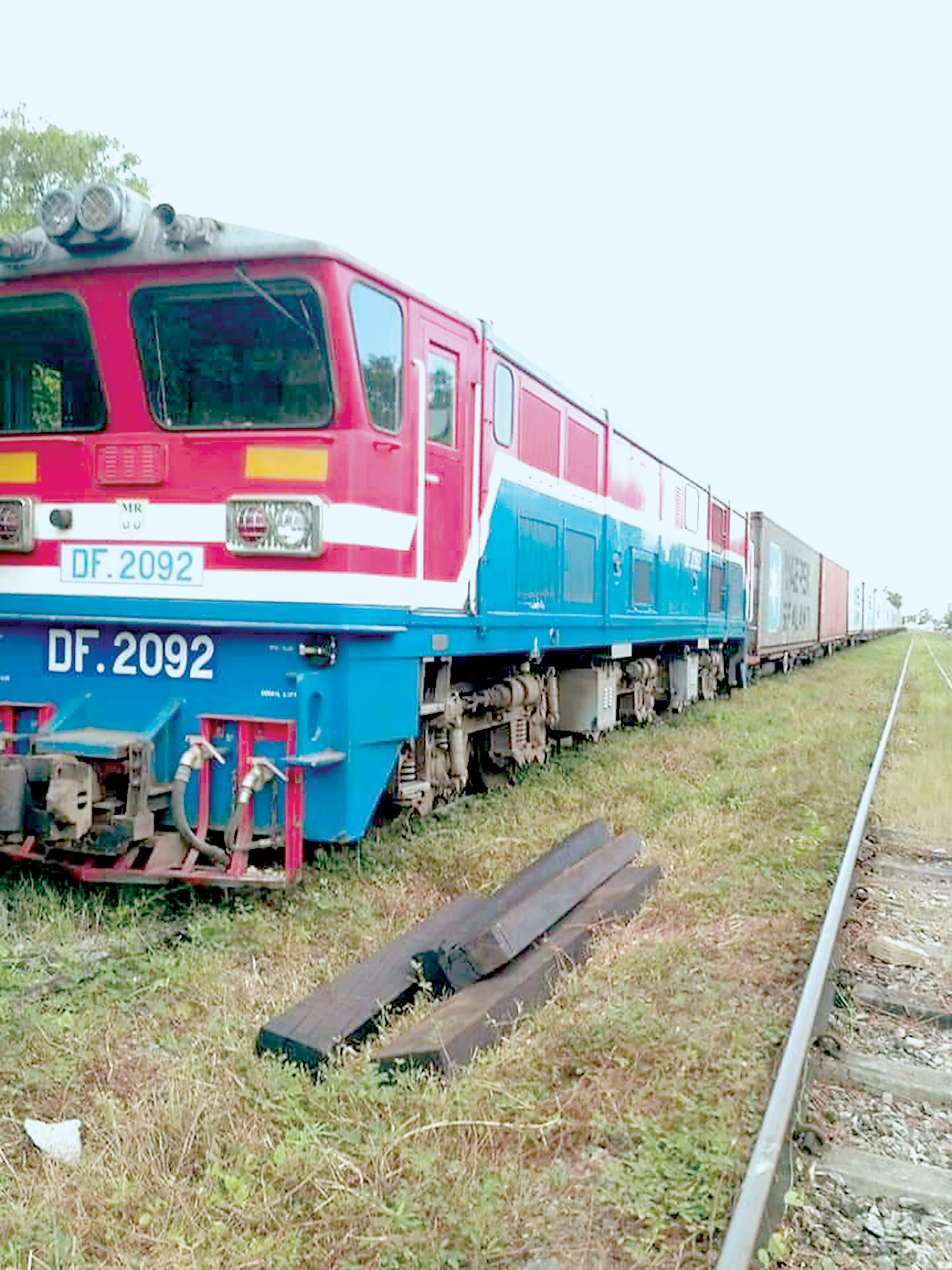 Container train cars start running to Yayni railway station in Bago