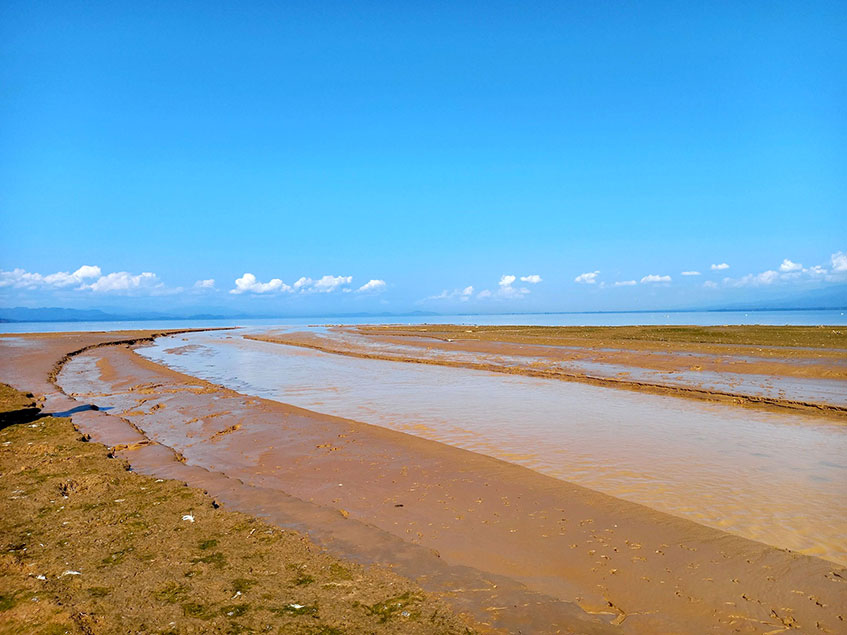 Water from gold mining sites enter Indaw Gyi Lake which is...