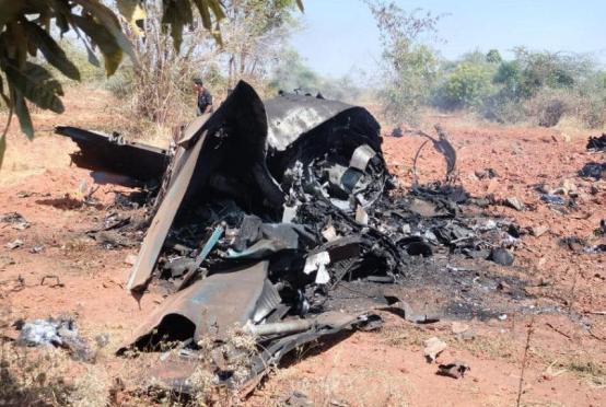 Photo - Images of plane wreckage circulating on Telegram