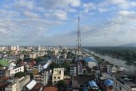 A general view shows Myanmar's second largest city Mandalay on Oct. 24, 2024. On the outskirts of Mandalay nervous Myanmar soldiers man a checkpoint just kilometers away from rebels who have set their sights on the former royal capital of 1.5 million people. (AFP)