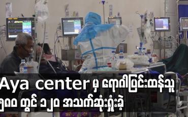 Embedded thumbnail for ဧရာဝတီကိုဗစ်ကုသရေးစင်တာတွင်ကုသပေးခဲ့သည့် ရောဂါပြင်းထန်သူ ၅၈၀ တွင် ၁၂၀ အသက်ဆုံးရှုံးခဲ့