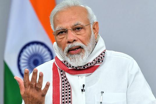India's Prime Minister Narendra Modi addresses to the nation during a government-imposed nationwide lockdown as a preventive measure against the COVID-19 coronavirus, in New Delhi. (Photo: AFP)