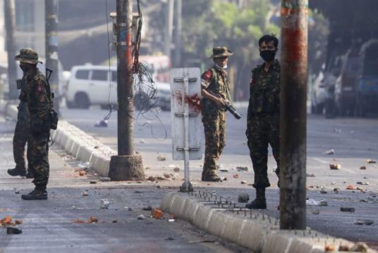 Some 581 people have been shot dead by troops and police in almost daily unrest since the coup.PHOTO: EPA-EFE