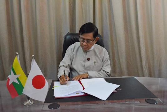 Bilateral agreement to give emergency loans was signed between Myanmar and Japan.