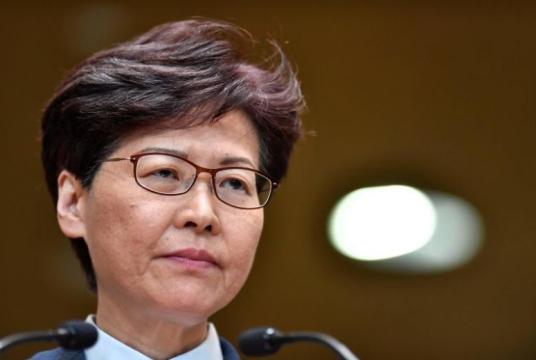 Hong Kong Chief Executive Carrie Lam said a motion to withdraw the contentious extradition Bill will be tabled when the Legislative Council reconvenes.PHOTO: AFP