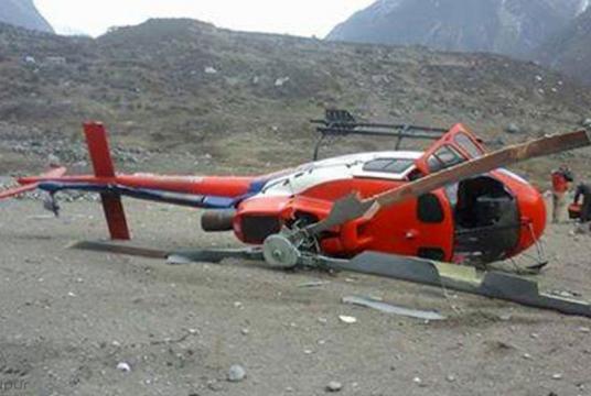 A Fishtail Air helicopter that crashed in Langtang in 2016. [Post File Photo]