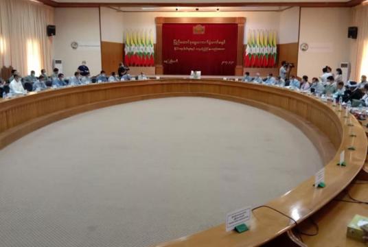 Meeting between UEC and political parties held at Nay Pyi Taw on May 21.