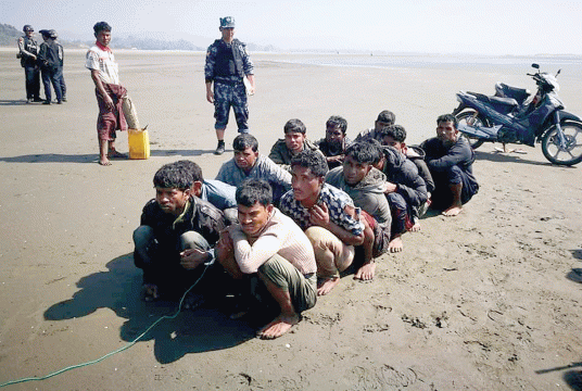 Photo shows the Bengali detainees