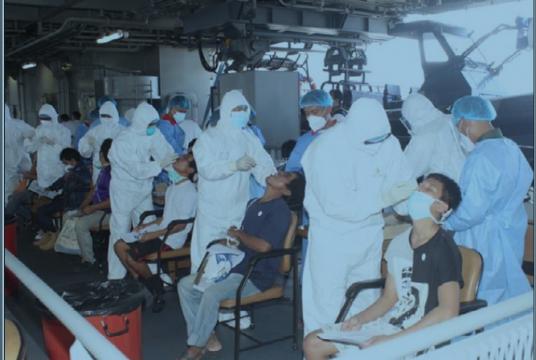 Medical checkups are performed for Myanmar citizens in Malaysia.