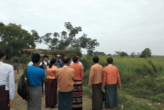 MPs inspect chosen project site last year. (Photo-Hsan Htoo Aung)