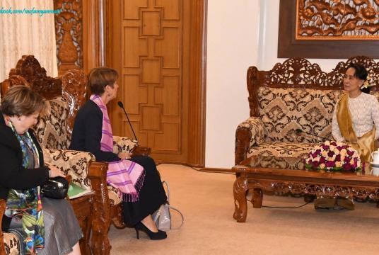 State Counsellor receives UNSG special envoy to Myanmar (Photo-MOFA Myanmar)