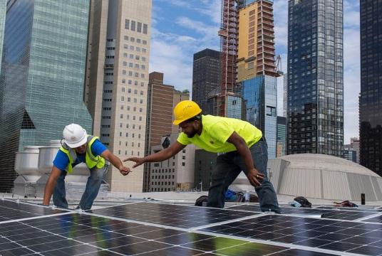 Solar panels gifted by India to the UN. (Photo: Twitter | @UN_Photo) 