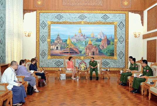 Vice-Senior General Soe Win receives the UN’s Special envoy on Myanmar