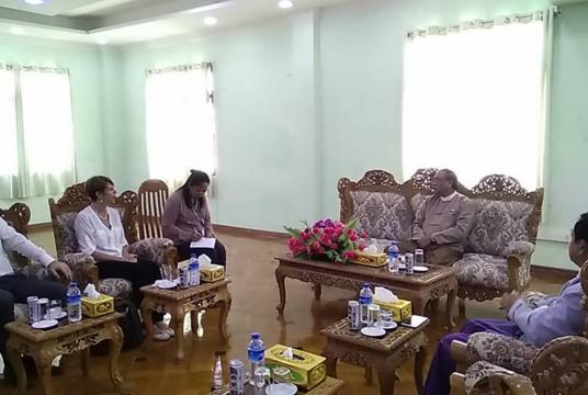 The Speaker met with UNSG special envoy and party at Rakhine State Parliament Speaker’s office yesterday