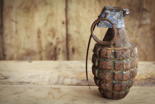 This photo shows an illustration of a hand grenade. (Shutterstock.com/File)