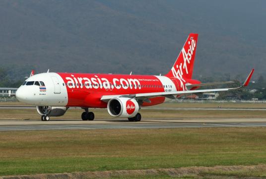 An AirAsia aircraft taxis in this file photograph. (Shutterstock/Jeerapan Jankaew)