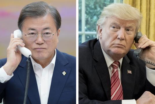 President Moon Jae-in and US President Donald Trump. (Cheong Wa Dae)