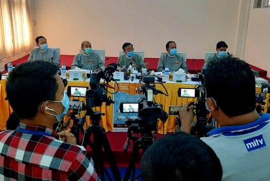 Press conference held at the office of Union Election Commission in Nay Pyi Taw