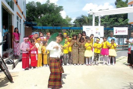 Children at the center in No.104 ward, South Dagon Township, Yangon.