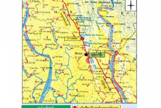 Map showing the place where AA arrested fire brigade members and civilians 