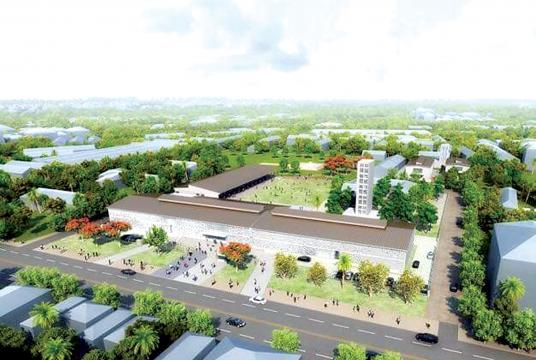 A scale model of Japan-Myanmar Vocational Training Institute (Photo-Aye Myint)