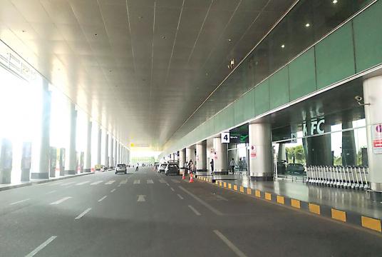 Yangon International Airport see low visitors. 