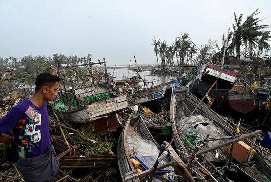 Damages were seen in aftermath of Cyclone MOCHA (Photo-AFP)