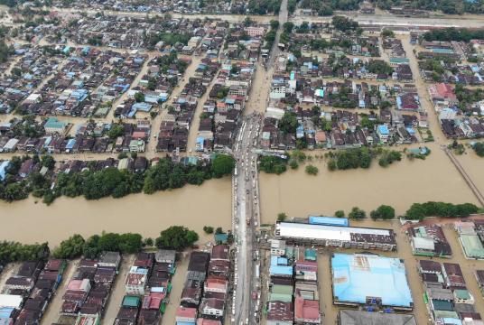 The aerial view of Bago Township (Photo-Htin Kyaw's Facebook)