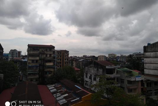 Rain cloud forming yesterday in Yangon (Photo-Zaw Min Naing)
