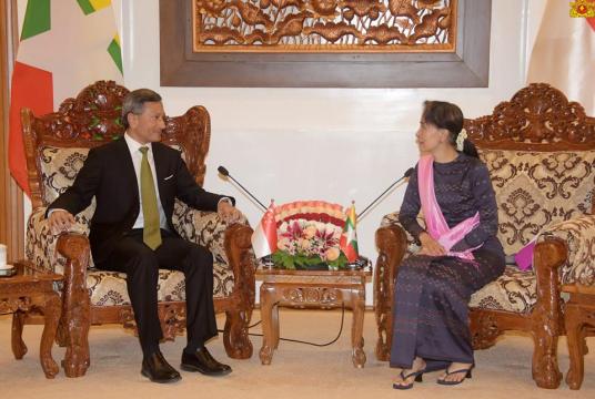 The State Counsellor meets with Singaporean Foreign Affairs Minister (Photo-State Counsellor’s Office)