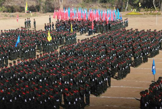 On February 7, members of the RCSS armed group were seen during the 78th Shan National Day commemorative ceremony held in Mongpan Township.