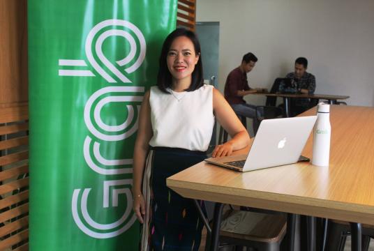 Cindy Toh, Grab’s country head for Myanmar, at the firm's office in Yangon./The Nation
