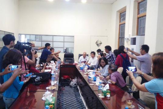 Myanmar Press Council held a press conference on October 19. (Photo Credit-MM.presscouncil)