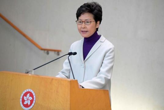 Hong Kong Chief Executive Carrie Lam Cheng Yuet-ngor speaks to the media ahead of an Executive Council meeting in Hong Kong, Dec 3, 2019. (PHOTO / HKSAR GOVERNMENT)