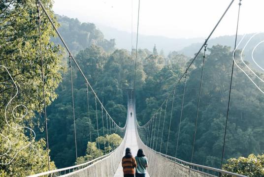 The bridge at at Situ Gunung Tourist Park