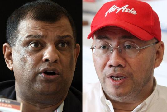 Tony Fernandes (left) and Kamarudin - Filepic