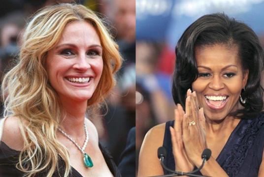 Michelle Obama will be joined in Việt Nam by award-winning actress Julia Roberts to talk about the importance of education for young girls. — Composite photo AFP